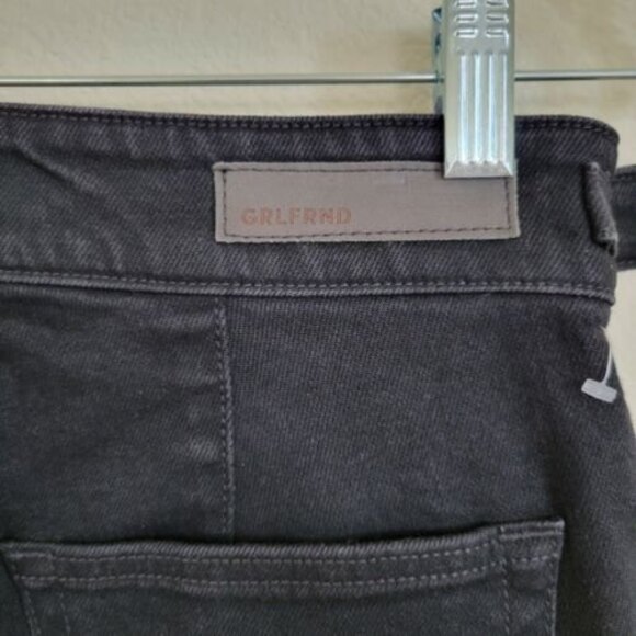 Grlfrnd High-Rise Jeans Women's 27 Black Zoey Double Western Buckle Belted - Picture 11 of 12